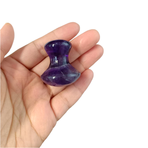 Outil de <span class=keywords><strong>massage</strong></span> facial en pierre naturelle (améthyste, jade, quartz clair) en forme de champignon Gua Sha, très populaire pour le lifting du <span class=keywords><strong>visage</strong></span>, la beauté et le bien-être - Product Image 4