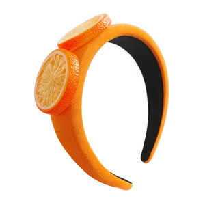 Diadema HLC Personality Lemon Slice High Puff para Fiestas, Accesorio para el Cabello de Verano para Chicas, Estilo Vacacional - Product Image 4