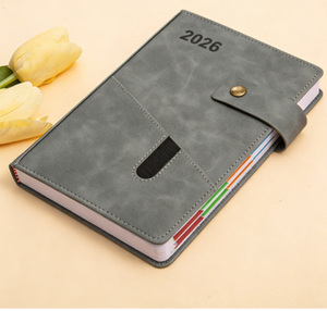Academic <b>A5</b> Logo Customized Notepad PU Leather Diary Note Book Custom Elastic Band Hardcover Journal <b>Notebook</b> Planner - Product Image 5