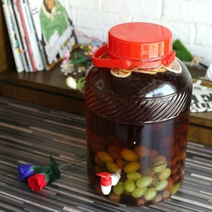 Pot en verre de 1 gallon avec couvercle, large ouverture, couvercles en plastique étanches avec <span class=keywords><strong>bec</strong></span> <span class=keywords><strong>verseur</strong></span>, stockage en vrac d'aliments secs, pot à cornichons, boîte à lait - Product Image 3