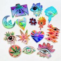 Autocollants holographiques personnalisés en vinyle PVC découpé à l'emporte-pièce, résistants aux UV et imperméables, fabriqués sur mesure – Packs d'autocollants holographiques personnalisés