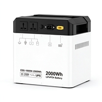 Générateur solaire portable tout-en-un 1000W avec onduleur et batterie de stockage d'énergie 2000Wh, UPS, station d'alimentation domestique LiFePO4