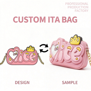Borsa Ita Rosa Y2k Personalizzata dal Design Elegante, Borse Decorative Femminili in Pelle PU, Borse Uniche in PVC per Donne - Product Image 1