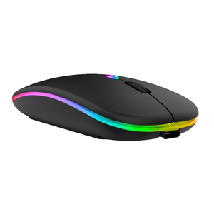 <span class=keywords><strong>Souris</strong></span> sans fil ultra-mince avec rétroéclairage RGB, rechargeable, optique 1600 DPI, silencieuse 4D, récepteur 2.4G + USB, en stock - Product Image 1