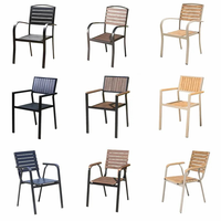 Ensemble de table et de chaises en métal pour l'extérieur, style moderne, confortable, durable, chaises de bistrot portables pour patio, cour, salon