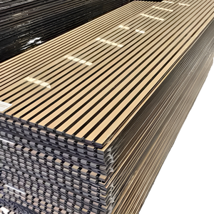 Lüks Akupanel doğal ceviz ses emici Slat difüzör duvar paneli Led ışık ofis için ses yalıtımı LED akustik paneller - Product Image 1