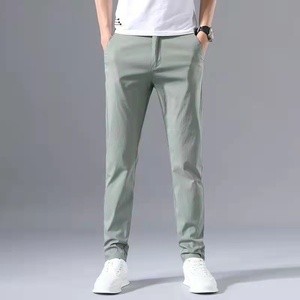 Pantaloni 2024 estivi da uomo classici elasticizzati Casual abito nero <span class=keywords><strong>grigio</strong></span> coreano pantaloni formali Slim Fit da uomo - Product Image 3