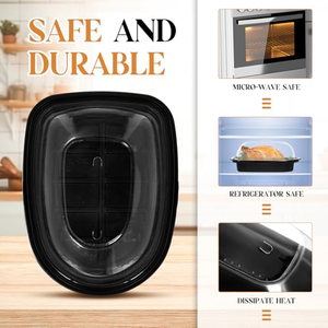 Barquette alimentaire jetable en PP avec couvercle transparent OPS, qualité alimentaire, pour emporter, préparation de repas, salades et emballage de snacks - Product Image 2