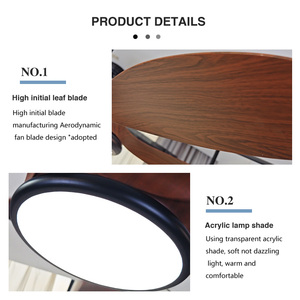 Hiện đại đơn giản Thiết kế điều khiển từ xa Dimmable Đồng động cơ thông minh điều khiển từ xa ABS Blades LED quạt trần với ánh sáng - Product Image 4