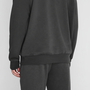 เสื้อสเวตเตอร์คอกลมมีฮู้ดของผู้ชายเสื้อสเวตเชิ้ตคอกลมพร้อมวัสดุผ้าฝ้ายแห้งเร็วระบายอากาศ - Product Image 1