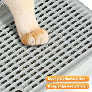 Portable <b>Cat</b> Litter Box <b>Ramp</b> with Filter Washable Height Adjustable Solid Non Slip Surface Round Edges for Small and Older <b>Cats</b> - Product Image 4