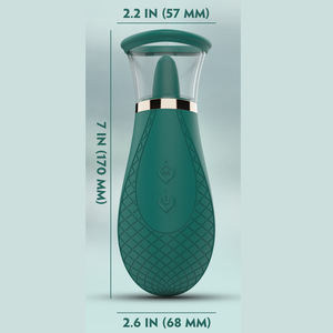 Volwassen clitoris stimulator vibrator met roterende likkende tong tepelzuiger seksspeeltje zuigende vibrerende plezier voor vrouwen - Product Image 5