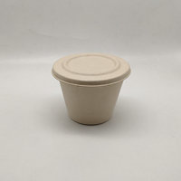 Ensemble de vaisselle jetable en bagasse de canne à sucre, assiettes rondes, couverts et gobelets de 16 oz pour les invités