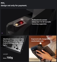 SUNMI V3 MIX Écran tactile 10.1 pouces Android13 Ordinateur de bureau Pos Imprimante thermique Supermarché NFC Barcode Scan Pos System