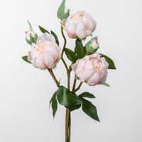 Bunga Sutra Peony Satu Tangkai Buatan, Cetakan Injeksi, Hiasan Dekoratif Ruang Makan Rumah, Perlengkapan Fotografi, Pernikahan