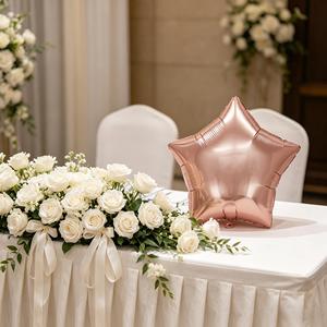 Foil Star Balloon Rose Gold 19 In Party Decoration Star-shaped Balloon design with a reflective rose gold - Product Image 6