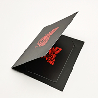 Carte de certificat d'authenticité en plastique CR80 personnalisée avec porte-carte en papier