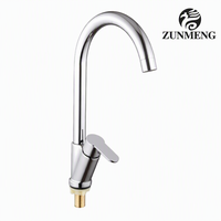 Robinet de cuisine moderne à monocommande en alliage de zinc, à poser sur le plan, avec cartouche céramique thermostatique, pour usage hôtelier