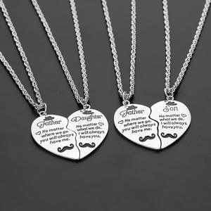 Collana Famiglia con Ciondolo a Cuore <span class=keywords><strong>Padre</strong></span> e <span class=keywords><strong>Figlio</strong></span> <span class=keywords><strong>in</strong></span> Lega <span class=keywords><strong>di</strong></span> Zinco Placcato Oro <span class=keywords><strong>di</strong></span> Alta Qualità, <span class=keywords><strong>di</strong></span> Tendenza, per Anniversario Uomo - Product Image 5