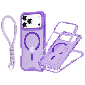 Custodia Magnetica Antiurto Anti-Impronta per iPhone 17 Pro Max 17 Air 16 15, <span class=keywords><strong>Cover</strong></span> Opaca Arancione Trasparente in Acrilico <span class=keywords><strong>3</strong></span> in 1 all'Ingrosso - Product Image 1