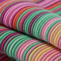 Nouvelle robe en tricot rayée aux couleurs contrastées arc-en-ciel, élégante robe d'été à col halter sans manches, robe de loisirs pour les vacances, robes pour femmes