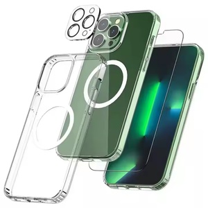 เคสแม่เหล็ก 3 in 1 สำหรับ iPhone 15 Pro Max พร้อมกระจกกันรอยเลนส์กล้องสำหรับ iPhone 16 Pro และฟิล์มกันรอยหน้าจอโทรศัพท์มือถือ - Product Image 1
