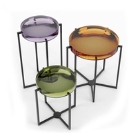Table basse en acrylique transparent personnalisée SHUANGHE, cadre en métal, design minimaliste, taille personnalisée, meubles de salon, utilisation en côté du canapé