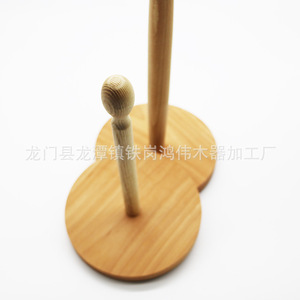 Support de présentation de perruques en bois, mannequin de tête semi-circulaire pour la présentation de produits capillaires - Product Image 3