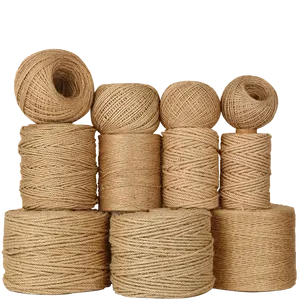 Wholesale 100% Natural Sisl Twine 3 Strand Twisted Jute Rope For DIY Decoration And Packaging