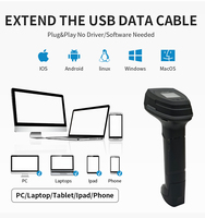 Escáner de Códigos de Barras Inalámbrico HC-880BP 2.4G para USB 1D 2D con Pantalla y Batería Extraíble, Disponible en Stock A4 para Uso en Almacenes