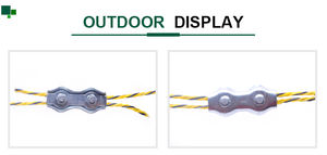Conector de Cuerda de 6 mm, Acero Galvanizado, Forma de Mancuerna, <span class=keywords><strong>Dos</strong></span> Pernos, Sujeción de Cinta, Unión de Cinta, Mantén la Cerca Ordenada, para Cercas Exteriores - Product Image 6