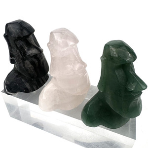 עיצוב חדש קריסטל גילוף מלאכת אבן טבעית פסל קריסטל מואי קריסטל לקישוט - Product Image 2