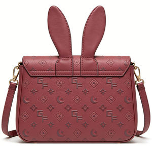 Kadınlar için Sevimli Tavşan Kulaklı Özel Tasarım Çapraz Askılı Çanta Yumuşak Su Geçirmez Küçük Omuz Çantası OEM ODM Moda Toptan Satış - Product Image 4