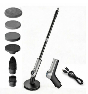 Brosse de nettoyage électrique rechargeable en plastique avec raclette <span class=keywords><strong>turbo</strong></span> – Utilisation domestique écologique - Product Image 1