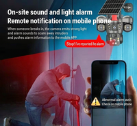 Caméra de sécurité agricole 4G solaire HD à triple objectif 360 degrés avec surveillance mobile à distance pour vergers et surveillance domestique