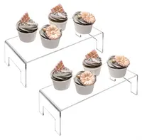 Helder Acryl Display Riser Display Rack Voor Desserts