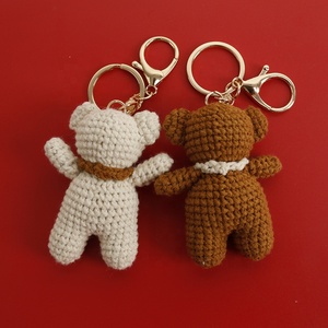 <b>Cute</b> Handmade Crocheted Cartoon Teddy <b>Bear</b> Home Decor, Holiday Gift, Small Hanging Ornament - Product Image 4
