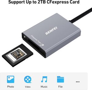 Benfei Cfexpress Loại Một Đầu Đọc Thẻ Với USB 3.2 (Gen 2) 10Gbps, USB-C & USB-A 2-Trong-1 Loại Một Cfexpress Adapter - Product Image 4