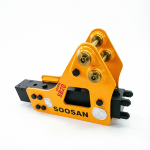 Brise-roche hydraulique latéral SOOSAN SB20 pour mini-excavatrices et chargeuses compactes de 1,2 à 3 tonnes, travaux de démolition - Product Image 1