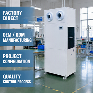 Climatiseur industriel OEM ODM de qualité supérieure, tropical, haute température ambiante, 380V, à quatre jets de flux, pour le refroidissement des usines et ateliers, faible consommation - Product Image 2