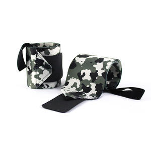Vente en gros d'usine d'enveloppes élastiques en nylon pour poignet Sports Fitness Camouflage Néoprène avec logo personnalisé - Product Image 1