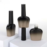 Bouteille en verre carrée vide à prix d'usine avec bouchon à vis et brosse, 15 ml, sérigraphiée pour vernis à ongles et gel.