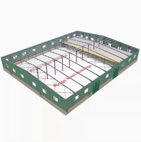 Estructura de Acero Prefabricada para Gallineros, Moderna, Galvanizada, Ligera, de Metal
