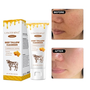 LANCER KING 100g Crème Nettoyante Visage Bio Naturelle au Suif de Bœuf Fouetté de Bovins Élevés en Pâturage, Marque Privée - Product Image 1