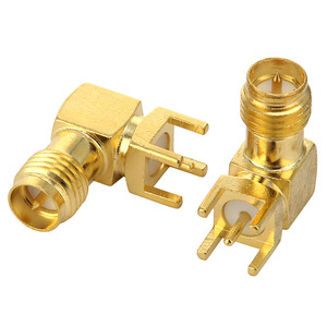 Connecteur RF SMA-KWE SMA femelle haute fréquence - <span class=keywords><strong>Prise</strong></span> PCB coudée à 90 degrés pour <span class=keywords><strong>antenne</strong></span>/WiFi - Product Image 2