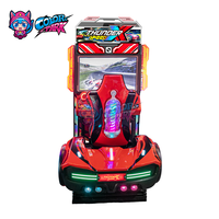 Machine de jeu d'arcade de course automobile à pièces, ludique et stimulante, pour parc d'attractions, simulateur de conduite amusant et coloré