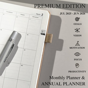 Calander <span class=keywords><strong>2025</strong></span> 2026 Tùy Chỉnh Máy Tính Xách Tay Với Logo Dập Nổi Hàng Năm Kế Hoạch Chương Trình Nghị Trình Hàng Ngày A5 Tùy Chỉnh Bìa Cứng Tạp Chí - Product Image 4