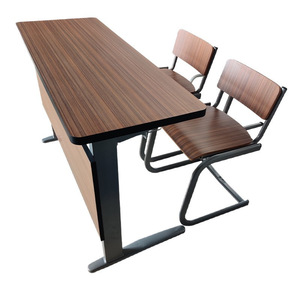 Mesa de Conferencia Qi Sai con Sillas, Tablero de Madera Sólida, Estructura de Acero, Escritorio para Reuniones de Oficina, Juego para Dos Personas - Product Image 3