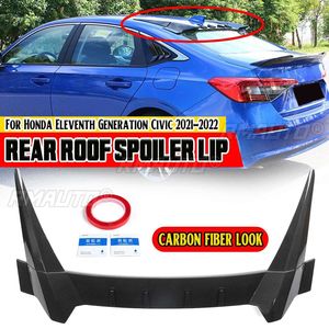 สปอยเลอร์หลังคา/ฝากระโปรงท้ายรถยนต์ลายคาร์บอนไฟเบอร์สีดำ สำหรับ Civic รุ่นที่ 11 ปี 2021-2022 - Product Image 1