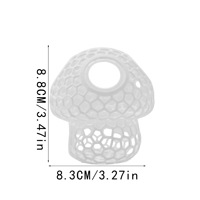 Cavités de cachette pour poissons et crevettes en forme de champignon imprimées en 3D, pour micro-paysages d'aquarium, avec design lisse et poreux, entrée et sortie pour aquarium